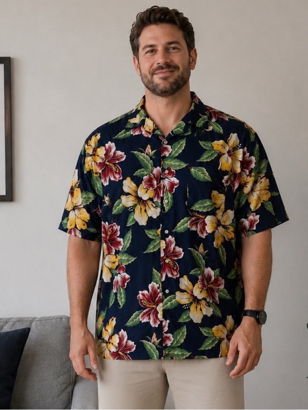 Polo Ralph Lauren Vintage Hawaiian Floral Button Up Men’s XXL 2XL T Classic Fit